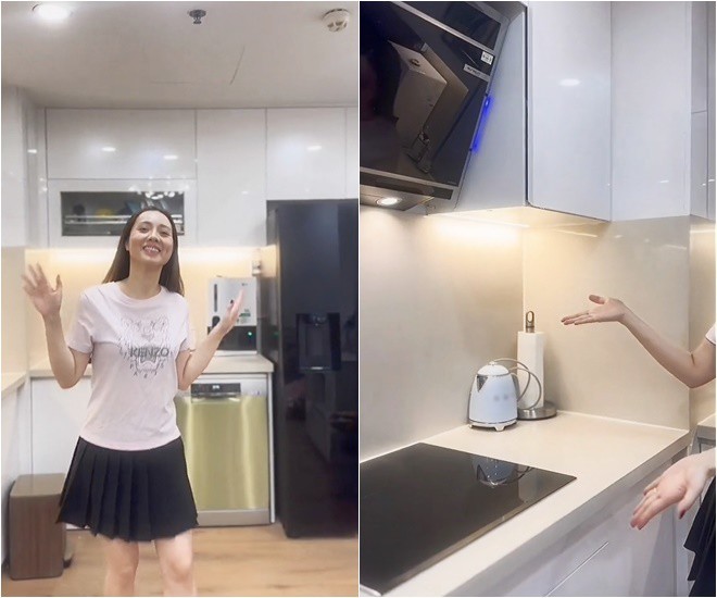 Vợ Công Lý, MC Đan Lê cùng khoe căn bếp trắng tinh: Một bên nhỏ xinh, một bên rộng đẹp-7