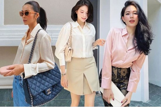 Tăng Thanh Hà và Linh Rin có phong cách diện áo sơ mi