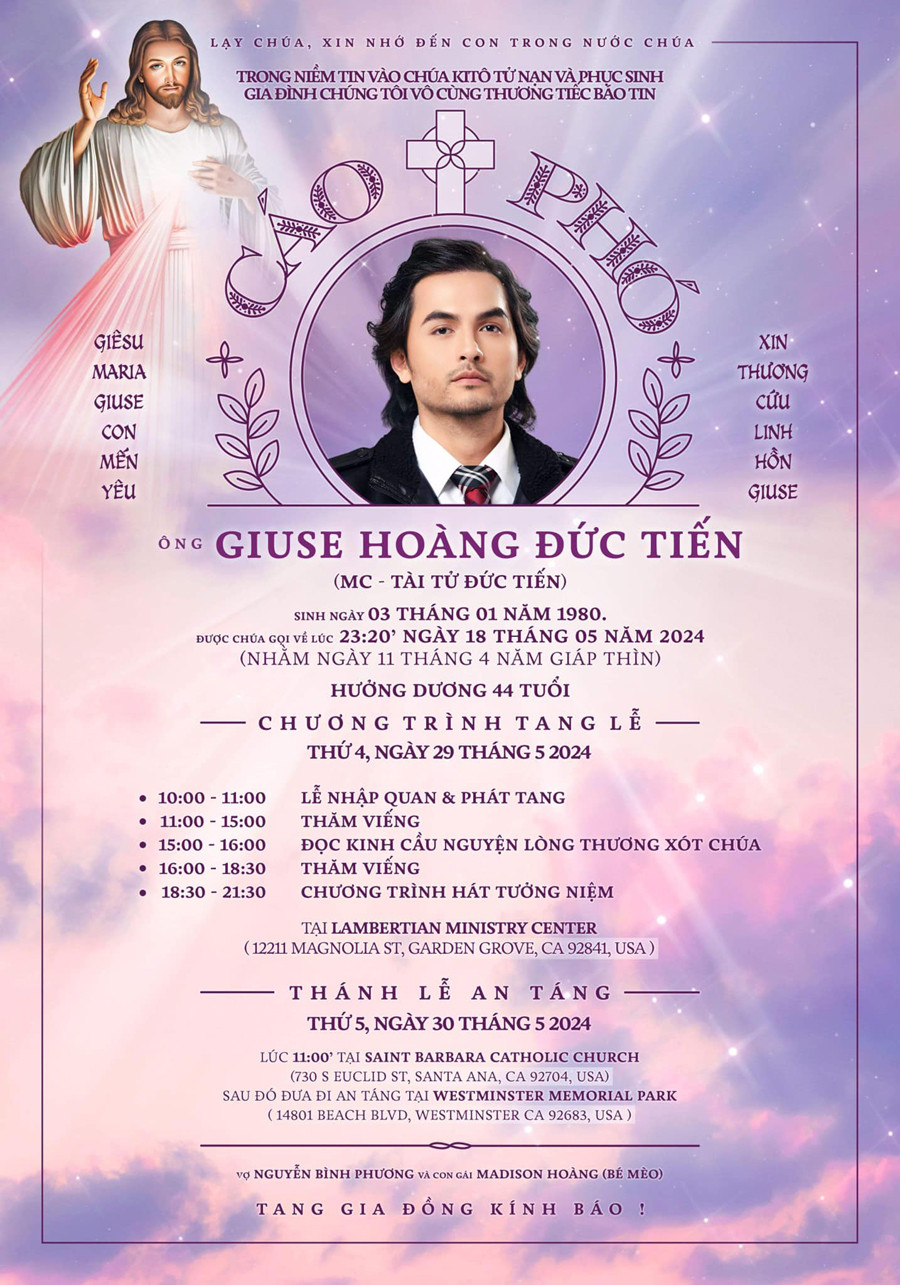 Trizzie Phương Trinh tiết lộ chi phí tang lễ của Đức Tiến ở Mỹ-1