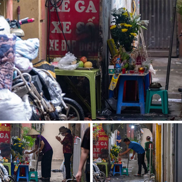 Xót xa không khí tang thương tại con ngõ, một ngày sau khi xảy ra vụ cháy khiến 14 người tử vong-3