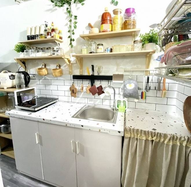 Nàng 9X lột xác phòng trọ 14m2 từ trống trơn thành đầy đủ tiện nghi, chẳng cần đi đâu cũng có nơi chữa lành-5