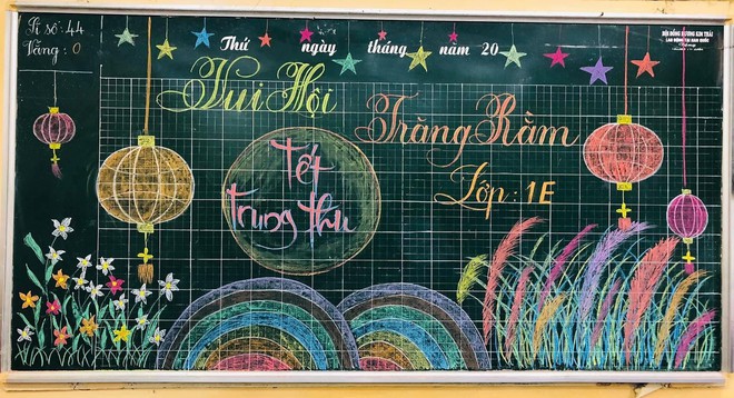 Giáo viên khoe tài trang trí bảng đẹp như tranh vẽ gây bão mạng-4