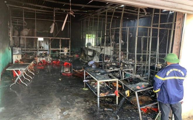 Vụ cháy quán cơm khiến 2 em nhỏ thương vong ở Hải Dương: Do rò rỉ khí gas-1