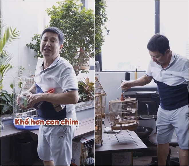 Nghệ sĩ Chí Trung lần đầu khoe gia trang xanh mát thoáng đẹp, đủ chim gà cá chó nhưng kêu khổ-3