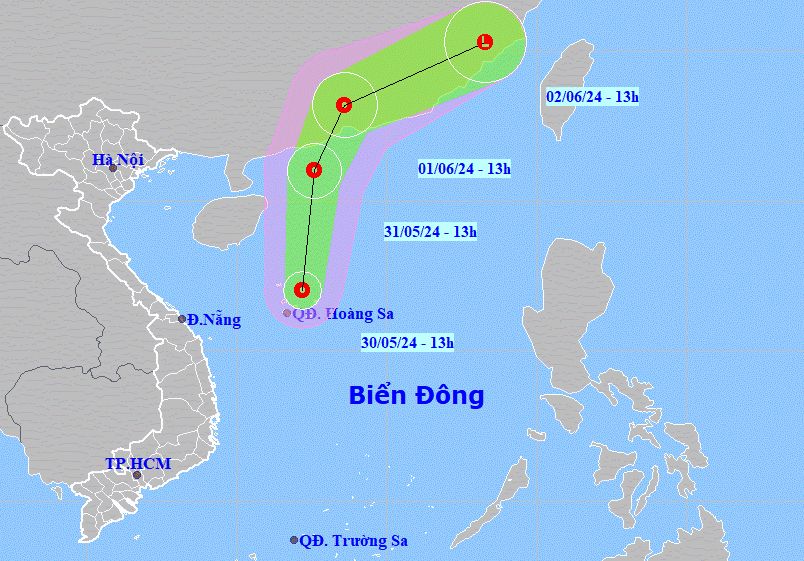 Áp thấp nhiệt đới hình thành trên Biển Đông, mùa bão năm 2024 bắt đầu-1