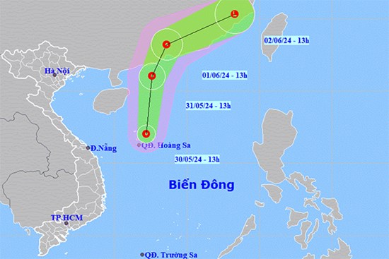 Áp thấp nhiệt đới hình thành trên Biển Đông, mùa bão năm 2024 bắt đầu