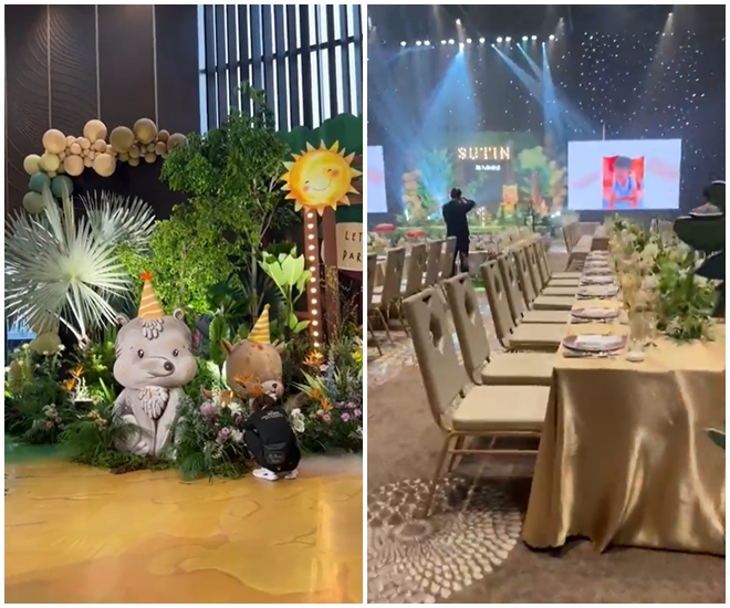 Sinh nhật quý tử hào môn của Cường Đô La: Subeo lộ diện gây sốt, không gian tiệc cực hoành tráng-1