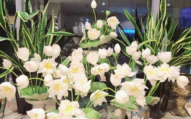 Vợ Mạnh Trường cắm hoa sen như một khu vườn trong nhà, Đan Lê thốt lên: Đầu tư-8