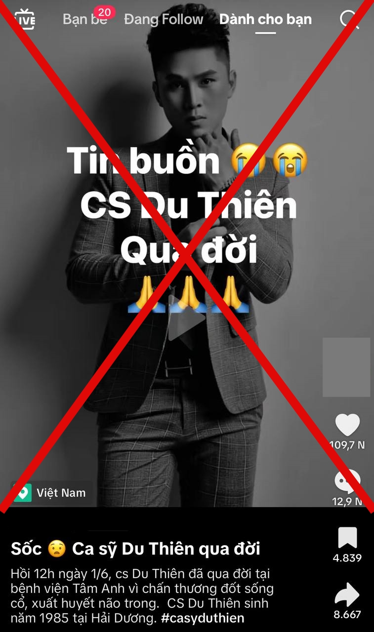 Phẫn nộ tin tức 1 nam ca sĩ Việt qua đời đạt 10 triệu lượt xem, chính chủ còn sống lên đính chính mà nhiều người không tin-4