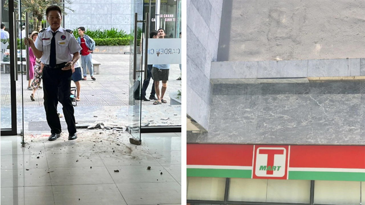 Sập mái hiên nhà văn hóa ở Hà Nội, 6 trẻ nhập viện-2