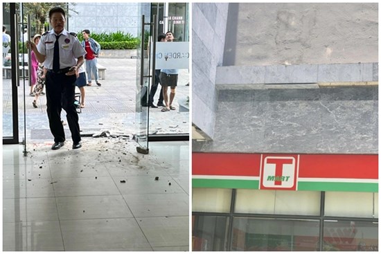Hà Nội: Gạch ốp tường chung cư rơi trúng đầu bé trai 2 tuổi