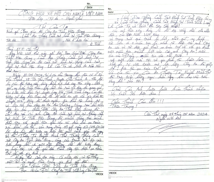 Lá thư xúc động của phó giám đốc được giải cứu khỏi nhóm bắt cóc đòi 10 tỉ đồng-1