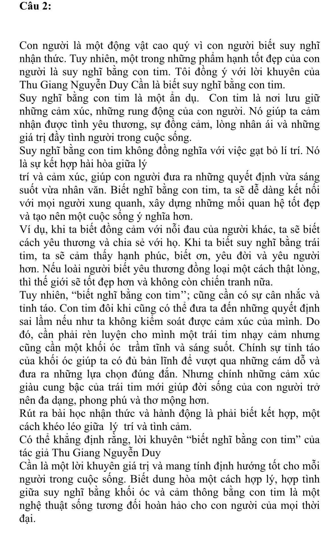 Đáp án gợi ý môn Ngữ văn thi vào lớp 10 TPHCM năm 2024-2