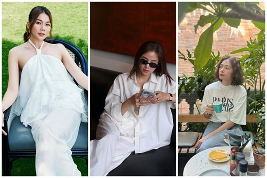 Trang phục màu trắng đang được các mỹ nhân Việt 