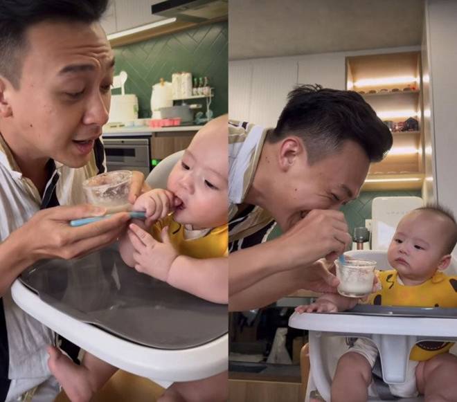 Con trai Lê Âu Ngân Anh điển trai trắng trẻo hệt như hoàng tử bé, 6 tháng tuổi ăn khỏe, đã biết gọi ba ơi-4