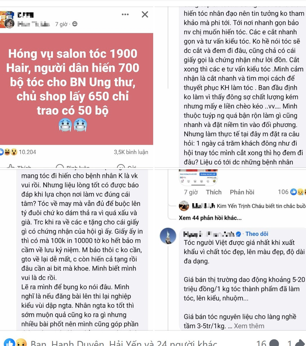 1 salon tóc nổi tiếng vì làm từ thiện hiến tóc cho bệnh nhân ung thư bị bóc phốt: Chủ nhân phản ứng thế nào?-2