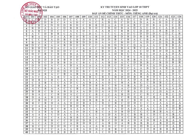 Đáp án đề thi vào lớp 10 Hà Nội năm 2024 CHÍNH THỨC-10