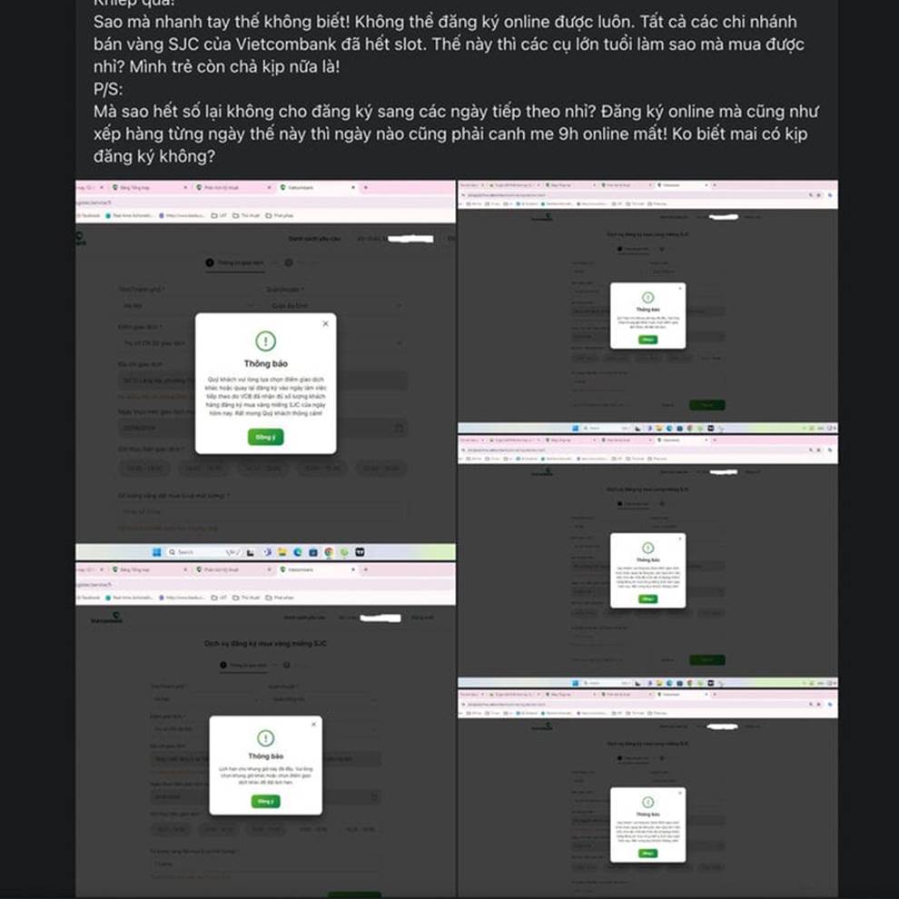 Ngân hàng bán vàng online, khách canh nhiều ngày vẫn khó mua-4