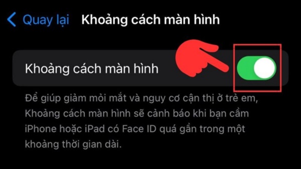 Cách khiến iPhone hiển thị cảnh báo khi nhìn quá gần-5