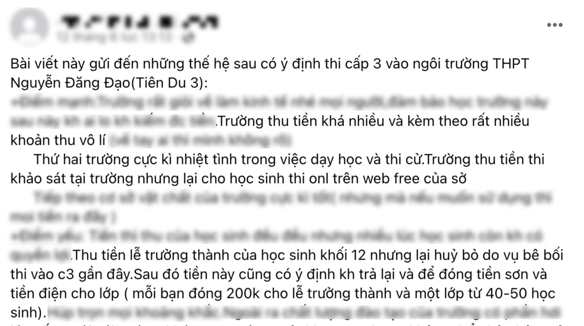 Trường dính ồn ào giám thị chụp bài thi trong WC lại bị tố” thu tiền chống trượt: Hiệu trưởng nói gì?-1