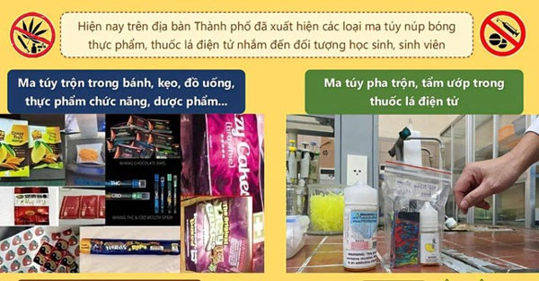 Công an TPHCM cảnh báo ma túy trộn trong thực phẩm, thuốc lá điện tử-1