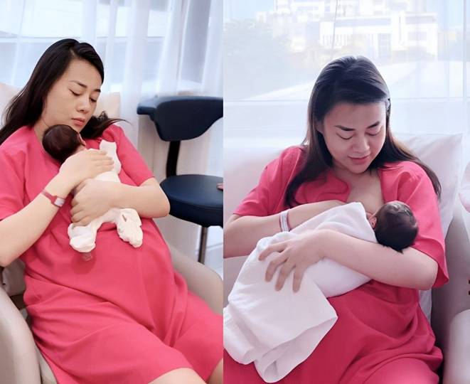 Cặp song sinh vừa đầy tháng, Phương Oanh đã giảm gần 20kg, da dẻ căng mịn như thời còn son-5