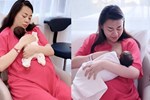 Cặp song sinh vừa đầy tháng, Phương Oanh đã giảm gần 20kg, da dẻ căng mịn như thời còn son