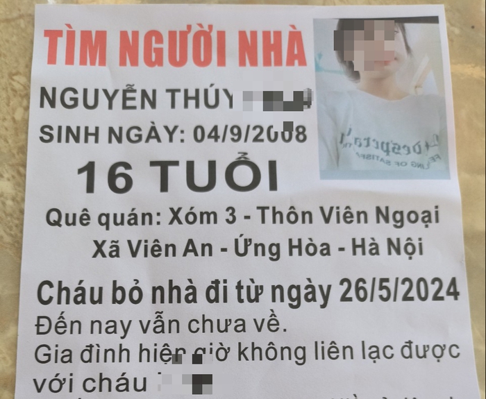 Hà Nội: Nữ sinh bỏ nhà đi biệt tăm nhiều ngày, gia đình kêu cứu cộng đồng mạng-1