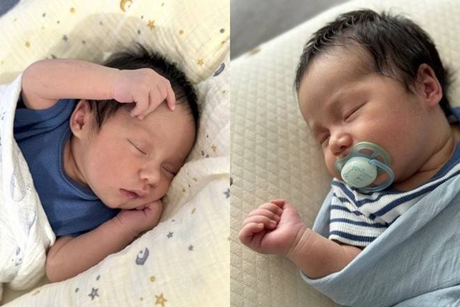 Siêu mẫu Hà Anh chặt chém ngày nào giờ người và áo toàn mùi sữa trớ, khoe con trai lai có nụ cười lãng tử-1