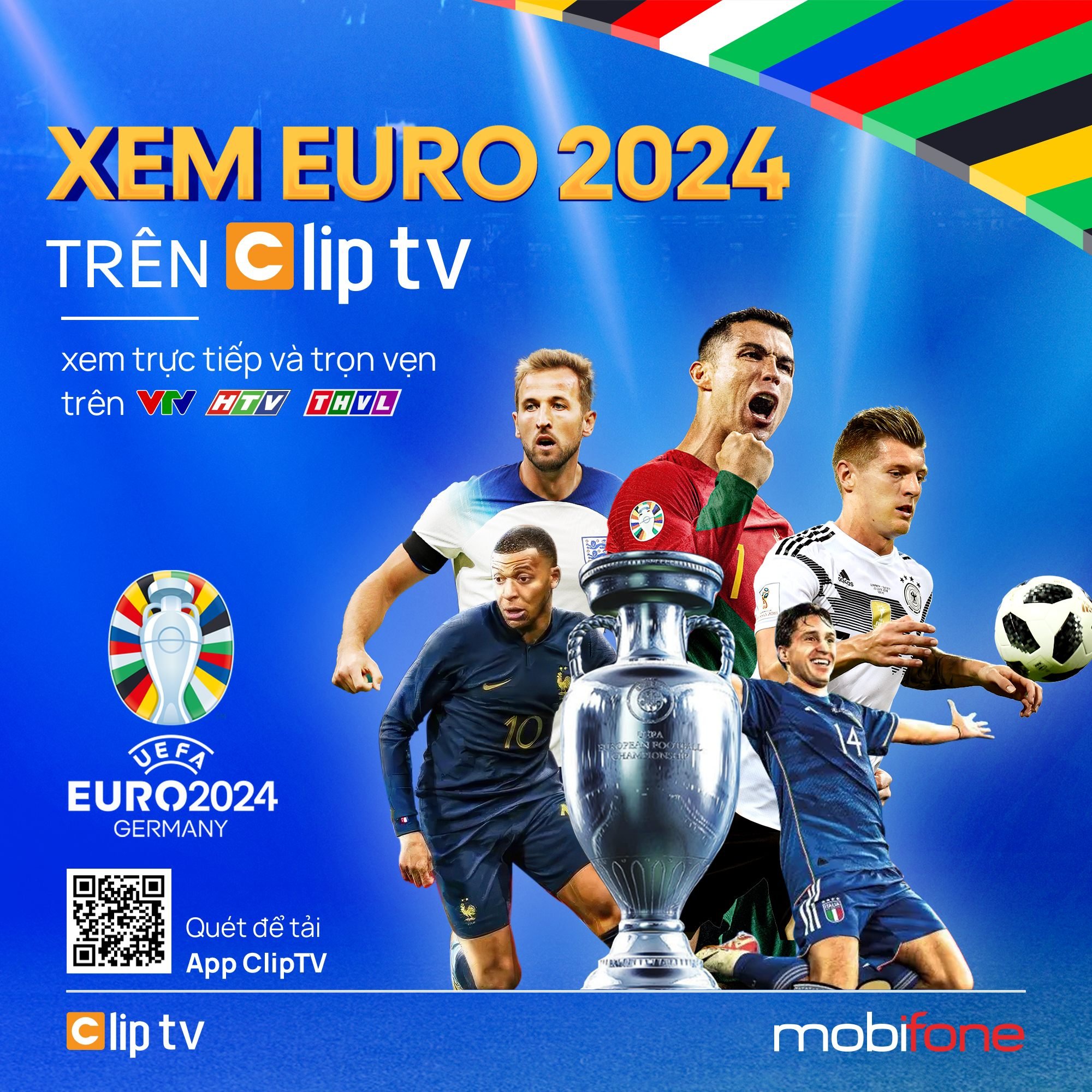 Xem trọn vẹn Euro 2024 trên ứng dụng ClipTV-1