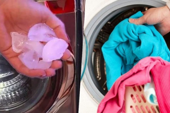 Giải mã tác dụng bí mật đằng sau việc cho đá lạnh vào máy giặt