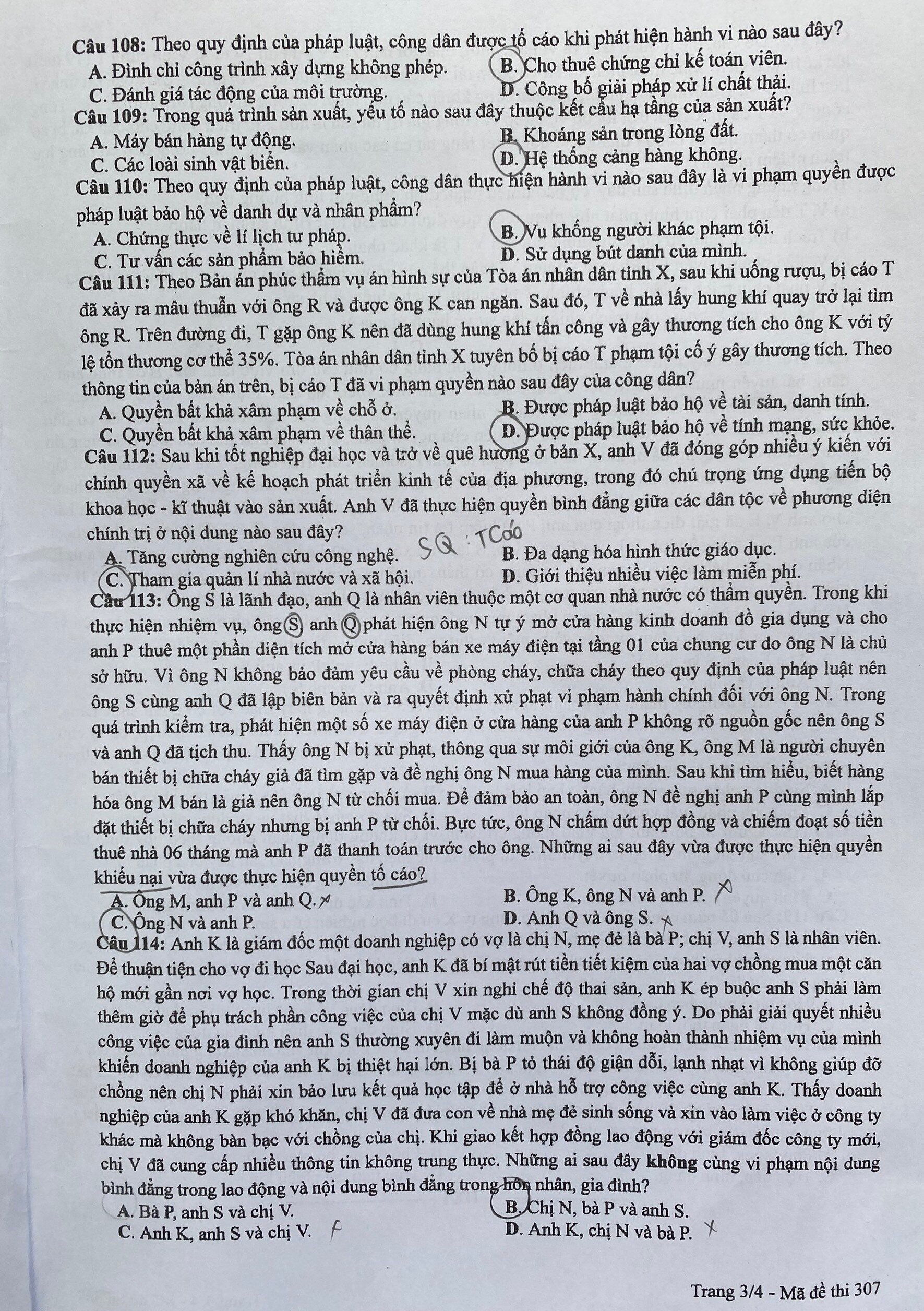 Đề Giáo dục công dân thi tốt nghiệp THPT 2024-3