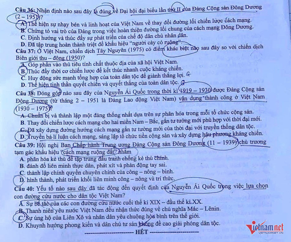 Đề thi môn Lịch sử tốt nghiệp THPT năm 2024-4