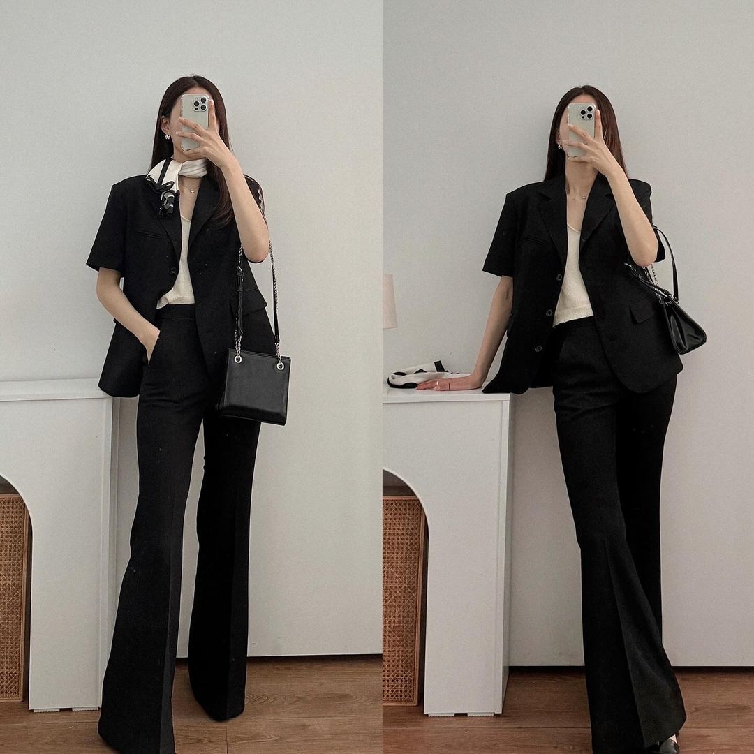 5 bộ đôi màu sắc giúp bạn ghi điểm thanh lịch, trẻ trung khi diện quần âu đen-3