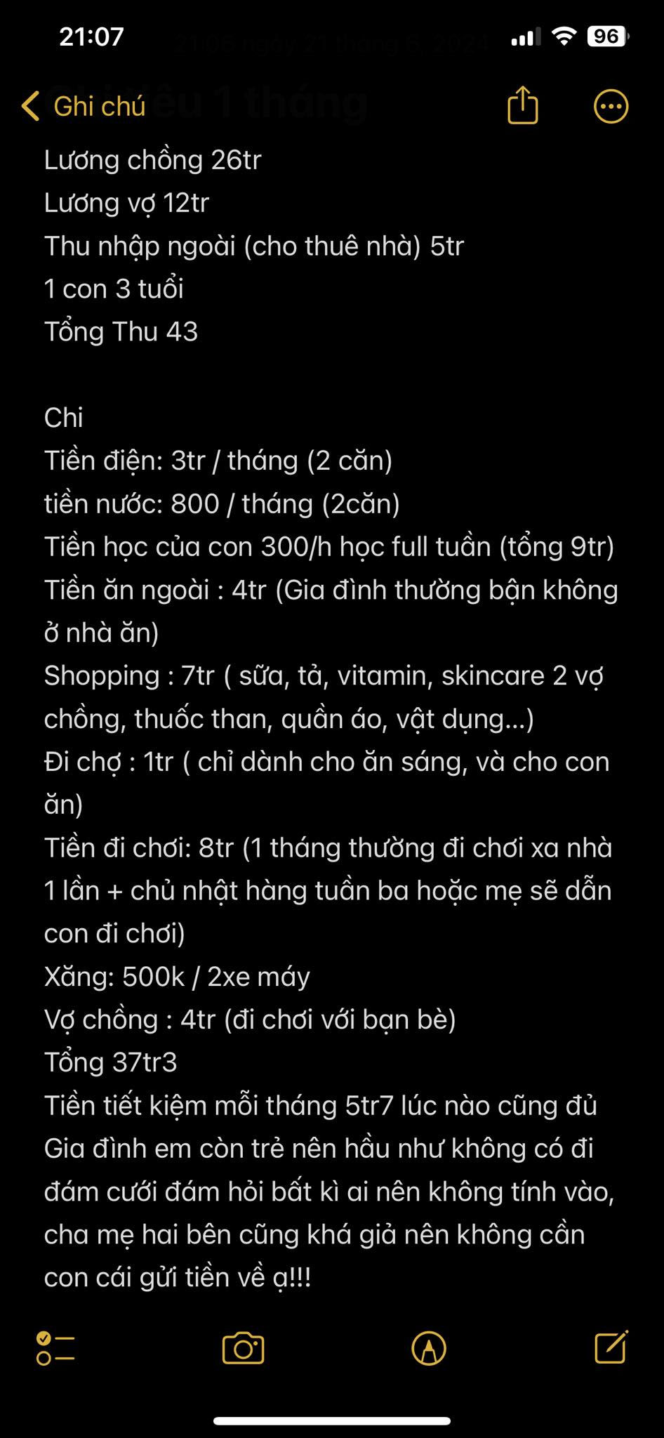 Gia đình trẻ khiến dân tình đứng hình: Thu nhập 43 triệu, muốn tiết kiệm 1 tỷ nhưng mỗi tháng đi chơi hết 12 triệu-3