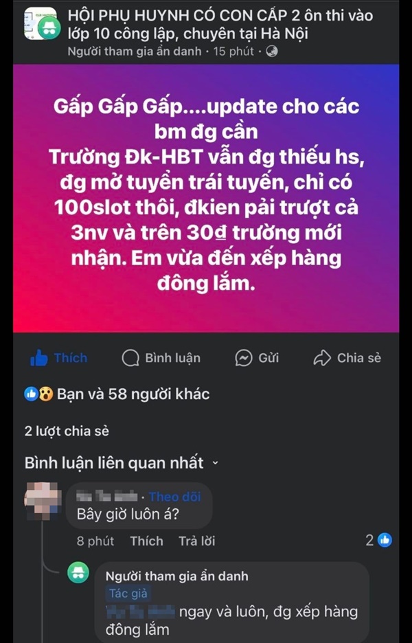 Thực hư sau giảm 16 điểm chuẩn lớp 10, THPT Đoàn Kết tuyển thêm 100 chỉ tiêu trái tuyến-1