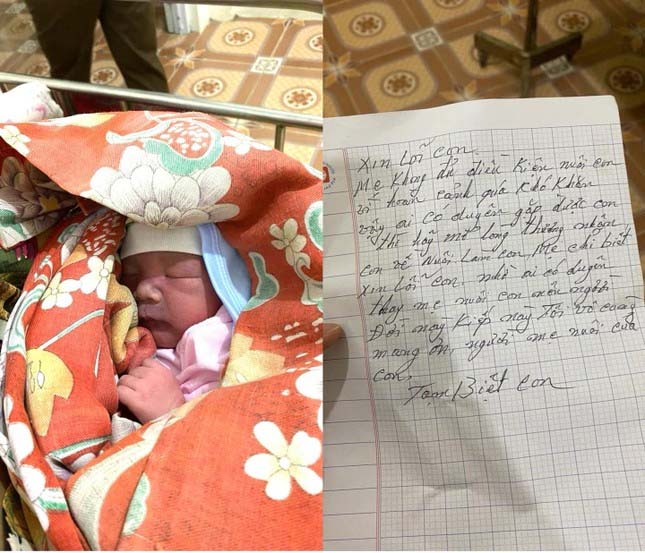 Bé trai sơ sinh bị bỏ rơi bên đường ở Lạng Sơn kèm tâm thư-1