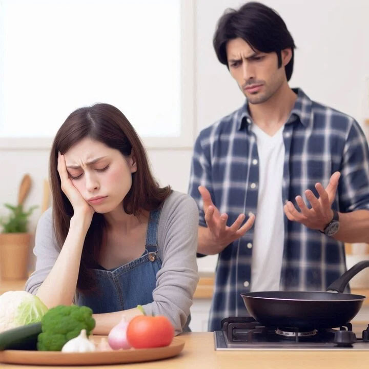 Chồng tôi dù đói chết vẫn phải ăn cơm nhà nhưng cọng rau cũng không chịu nhặt-1