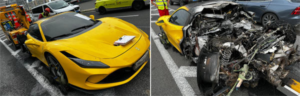 Siêu xe Ferrari F8 cháy rụi vì tài xế lái hộ không biết lái số sàn-5