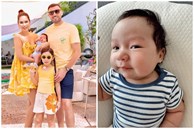 Vẻ bụ bẫm đáng yêu của con trai Luca nhà siêu mẫu Hà Anh: Gần 2 tháng tuổi nặng 6kg, da trắng hồng