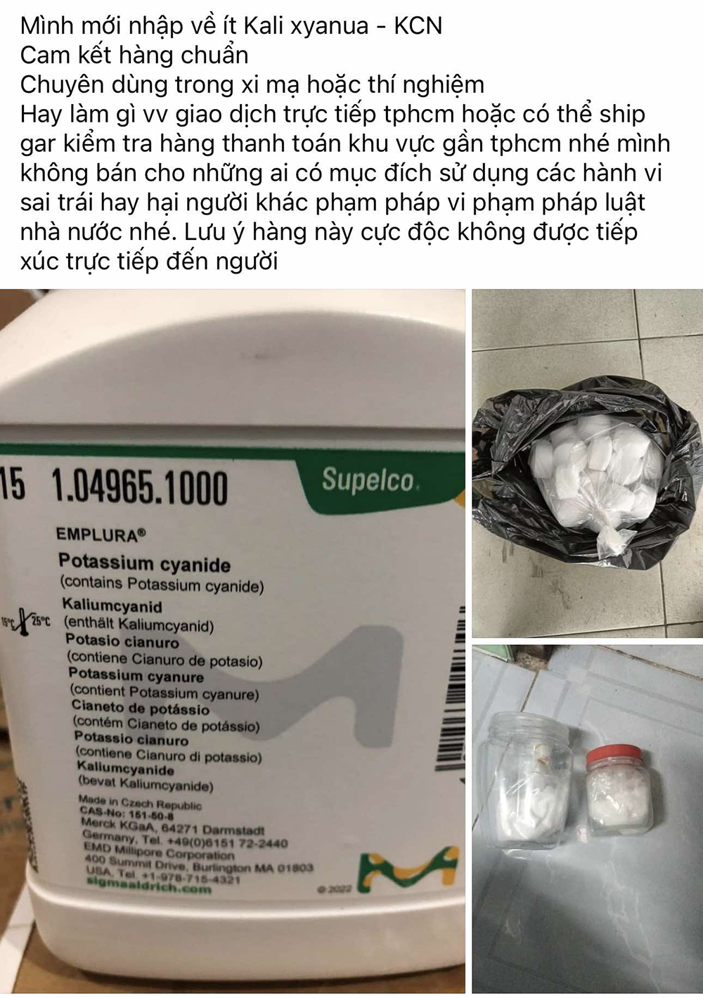 Từ các vụ án đầu độc chết người, mua xyanua sao quá dễ dàng?-1