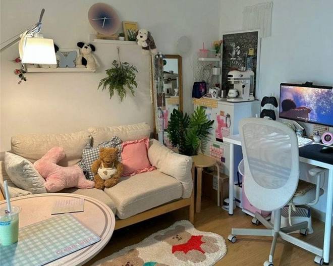 9X cải tạo phòng trọ 25m2 đẹp nên thơ, 1 người 2 mèo sống vô cùng thoải mái-5