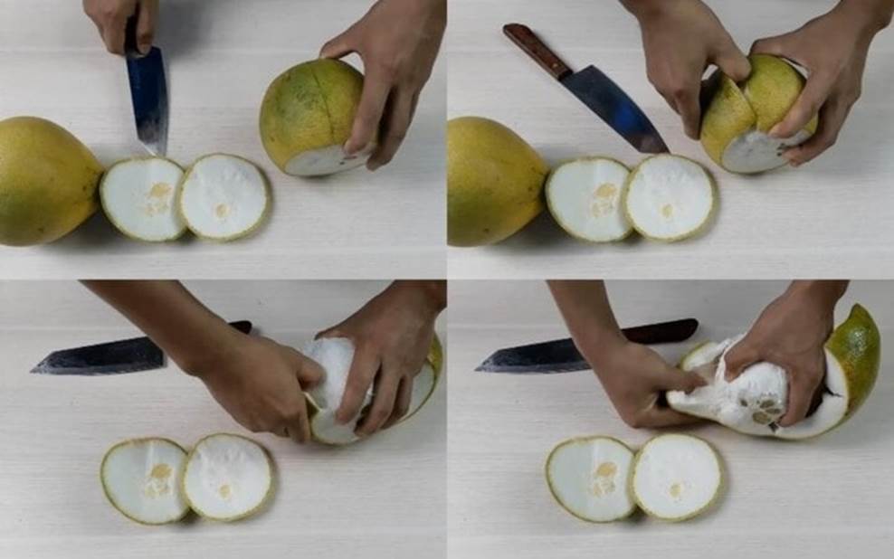 Cách sơ chế cùi bưởi nấu chè cực đơn giản-1