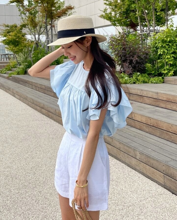 Phối đồ với quần shorts trắng-3