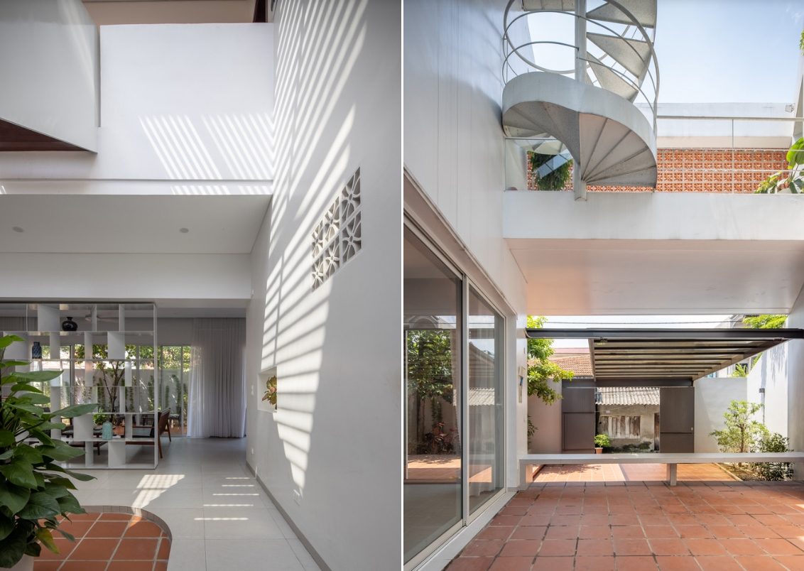 Ấn tượng ngôi nhà ở nông thôn với gạch đỏ, cầu thang trắng xoắn ốc-10