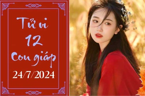 Tử vi 12 con giáp hôm nay ngày 24/7/2024: Mão may mắn, Thìn thuận lợi