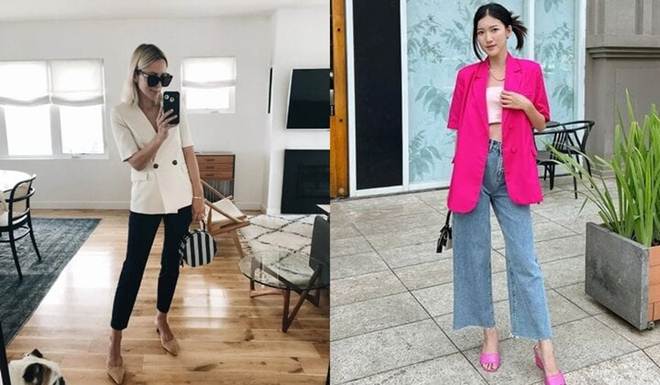 Cách mix blazer ngắn tay cho quý cô công sở trong mùa hè-2