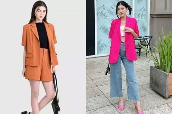 Cách mix blazer ngắn tay cho quý cô công sở trong mùa hè