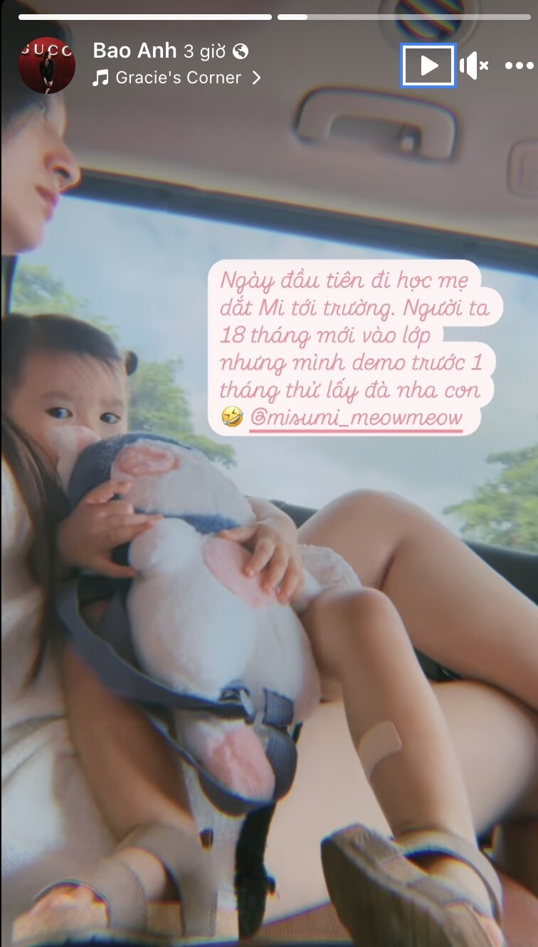 Con gái mới sinh nhật tròn 1 tuổi, Bảo Anh đã cho đi mẫu giáo-2