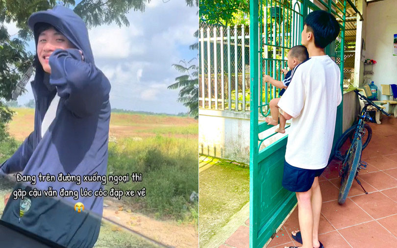 Chàng trai Vĩnh Phúc đạp xe suốt 3 tiếng đến thăm chị gái vì quá nhớ cháu-1